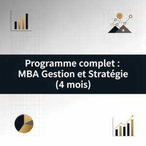 Programme complet : MBA Gestion et Stratégie (4 mois)